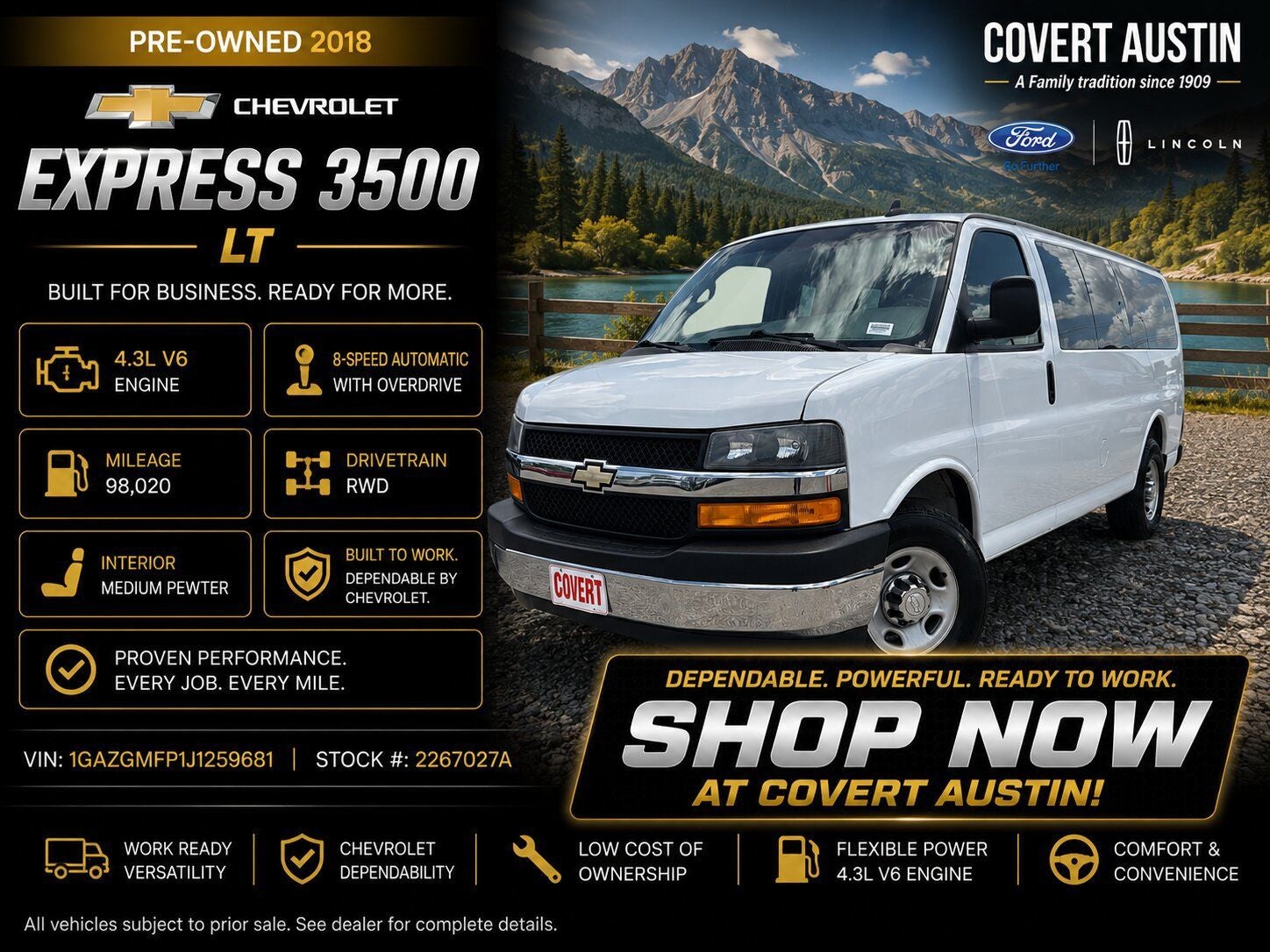 2018 Chevrolet Express 3500