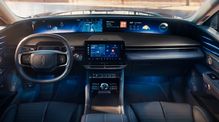 A large panoramic display is shown on the dashboard of a 2025 Lincoln Nautilus® SUV | Covert Lincoln Austin in Austin TX